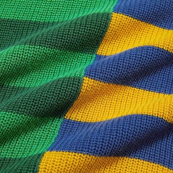 Wenrine Long Sleeve Striped Dress Scoop Neck Medium - Picture 3 of 6